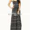 CHEFON Maxi cutting aztec print dress