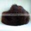 Muskrat fur trapper hat with cloth top for winter wear
