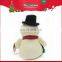 Christmas plush white snowman with red scarf and black hat