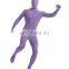 Unisex Full Body Purple Sport Spandex Lycra Zentai Costume Morph Suits Large