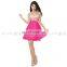 New Fashion One Shoulder Crystal Beaded Coral Chiffon Short Girls Party Dresses AJ001