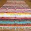 Indian Yoga Mat Hand Woven Chindi Rag Rug Floor Runner Recycled Carpet Dari