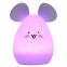 mouse Lamp Moon Light Night Light Kids Gift Women USB Charging Touch Control Brightness Warm Cool White silicone Lamp