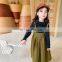 2020 girls skirt dark green skirt + wood ear bottoming shirt