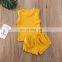 2020 Baby Summer Clothing set Toddler Kids Baby Girls Boys Clothes Sleeveless Top T-shirt Shorts Solid Outfit