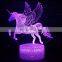 Horse 3D Illusion Lamp Holiday Decor 3D LED Night Light 3D LED Table Lamp