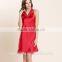 Roya Red Luxury Short Satin Silk Women Robe /Sexy Elegant Silk Nightgown