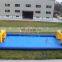 Giant inflatable shooting football pitch game,factory price inflatable soap football field for adults
