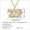 HipHop Jewelry Necklace Gold/Silver Color Iced Out Micro Pave CZ Stone @ $ Letter Pendant Necklaces With 60cm Rope Chain