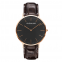 Stainless Steel Fashion Women Watches Man Genuine Leather Ultrathin Quartz Watch