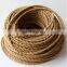Vintage Industrial Hemp Rope Electrical Wire Braided Cable
