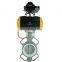 DKV PTFE seals Wafer Type Butterfly Valve double acting ss304 solenoid FRL positioner Pneumatic Butterfly Valve