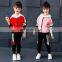Girls' suits 2021 new autumn school wear children's sports hooded jacket trousers two-piece suit