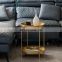 Coffee Table Storage Removable Small Nordic Gloss Top Tray Modern Living Room Round Set Modern Metal Side Coffee Table Gold IRON