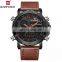 Quartz Watch Case Stainless Steel Leather Bands Wrist Hand Watch Display Digital Custom Logo Luxury Watches Men