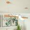 2022 New Design Nordic Modern Long Wooden Glass Ball Pendant Light for Home Restaurant Decoration Chandelier