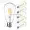 Decorative dimmable LED bulb chandelier light ST64 A19 2W 4W 6W 8W E14 E27 C35 C37 filament bulb