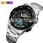 Skmei 1370 men digital watch stainless steel 5ATM waterproof custom logo men wrist sport watches