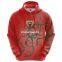 latest fashion design comfortable hoodie with red and green colors