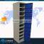 multi commpartment steel storage locker ,cell phone charging station