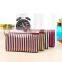 Stock travel small women makeup bags storage day clutch evening stripe women cosmetic bag