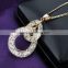 Top selling metal net jewelry crystal pendant mesh necklace