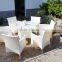 White Outdoor Rattan Dining Furniture Restaurant