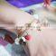 Special New Fashion Pearl Enamel Bracelets Pink Sweet Jewelry for Women Gifts