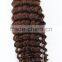 Professional DEEP CURL hair brazilian ombre weave hair