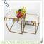 KZ160238 Luxury 3-tier Metal Indoor Marble Top Flower/pot/Plant Stand