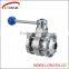 High Quality Sanitary Stainless Steel 3 Piece Butterfly Valve With Handle