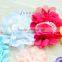 Baby Headband Chiffon Hair Flower With Beads -high quality flower with pearls