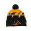 Winter aux pom poms knitted beanie Patchwork custom Sport knitting hats