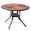 2016 new Aluminum frame fashion round wooden table