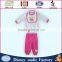 Mickey emb Comfortable fabric cotton casual three piece baby suit for top +pant +bib