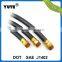 yute brand wholesale sae j1402 black air brake hose with brass fittings