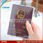 Stocks wholesale high quality clear pvc passport holder Short cover for passport Versatile