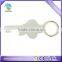 cheaper aluminum alloy anodized metal blue key shaped opener keychain