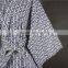 Cool Traditional Japanese Male Kimono Men's Robe Yukata 100% Cotton Men's Bath Robe Kimono Sleepwear with Belt
