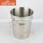 Wholesale double ear handle lines ice bucket cooler/stainless steel ice bucket/barware cooler pail