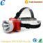 3*AAA Dry Battery Red LED Flashlight Cheap Plastic Body Headlamps