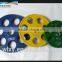 Seven Holes Colored Bumper Rubber Weight Plate