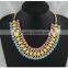  Best Sale Latest Popular Elegant Bright Fluorescent Color Crystal and Resin Alloy Charm& Statement Necklace in Stock