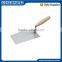 200mm Wooden Handle and Carbon Steel Bricklaying Trowel with Metal End Cap