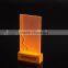 Customized Clear acrylic menu holder