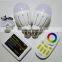 2.4Ghz Wireless RGB White / Warm White 9W LED Bulb Light ,wifi Control for Iphone Ipad Android System