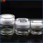 High quality 30ml 50ml airless pump lotion glass bottles cosmetic cream glass jar for face cream