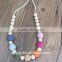 Nursing Necklace Teething color wood beads Necklace Breastfeeding Necklace