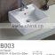 new design art basin ceramic bathroom white basin square shape new design single hole wash basinYB003