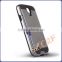 Hot Selling TPU+PC Wire Drawing Phone Case with card slot for Samsung S4,S5 Mobile Phone Case
